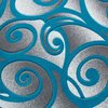 Flash Furniture Turquoise 6x6 Sculpted High-Low Round Area Rug ACD-RG241-66-TQ-GG